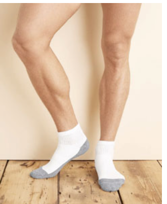 Ankle Socks GP731 Gildan Adult Platinum - 6 Packs White